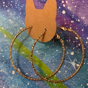 Thin Gold Hoop Earrings Costume Jewelry